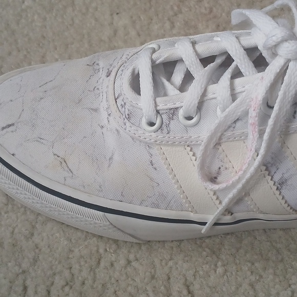 Adidas Marbled White Canvas Skateboard  Sneakers - Picture 8 of 10